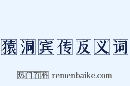 猿洞宾传反义词是什么意思的图片